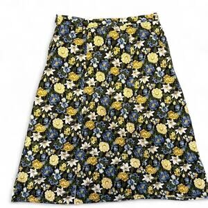 Size 12 Perfect handmade long midi skirt with spring flowers floral